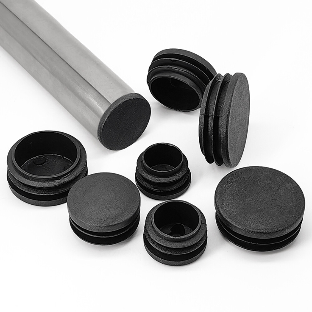 Round Plastic Black Blanking End Caps Tube Pipe Inserts Hole Plug Bung 10-140mm