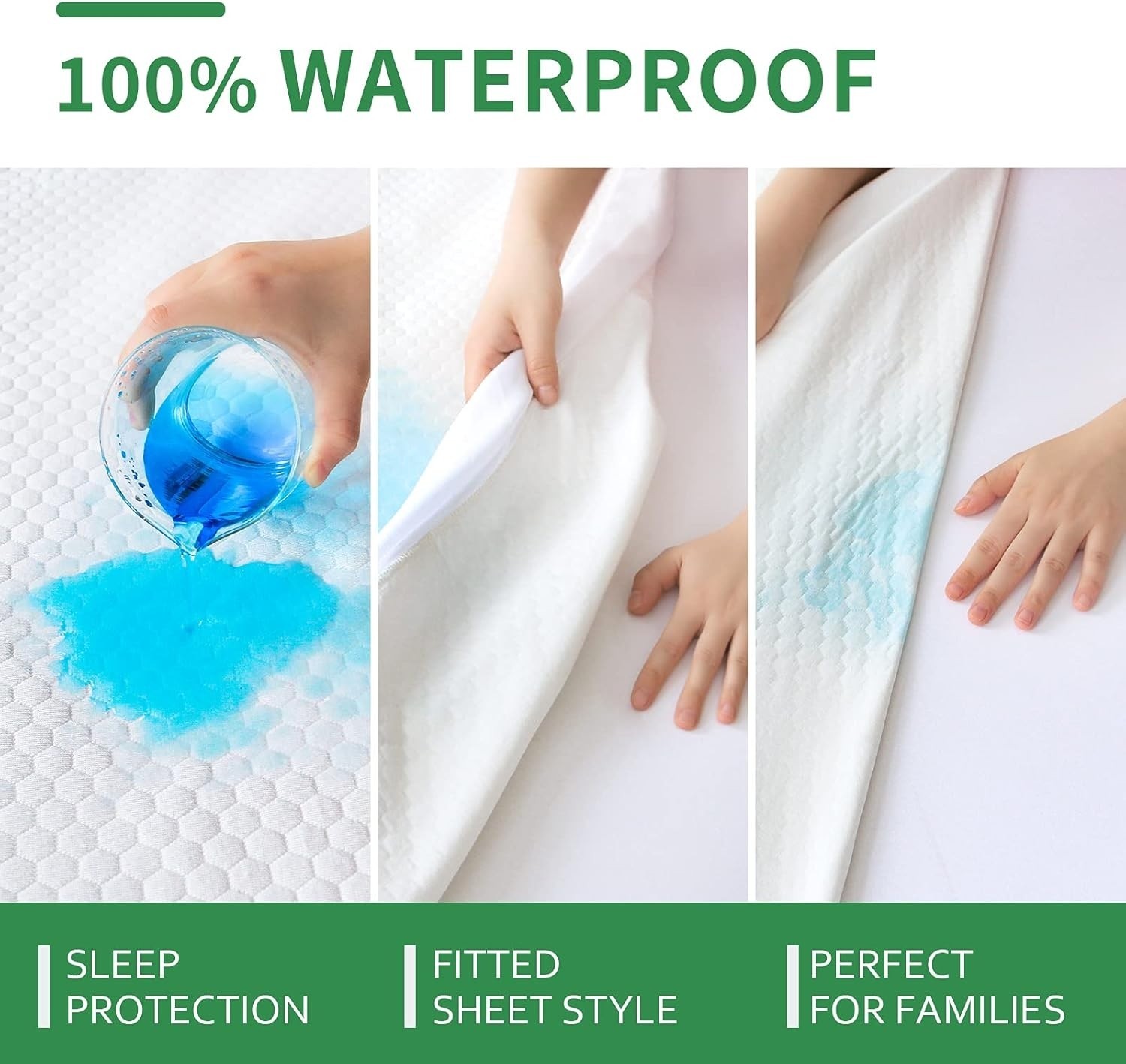 Colchon Espuma de Memoria Capa de Gel en Caja Queen Acolchado Mattress Protector