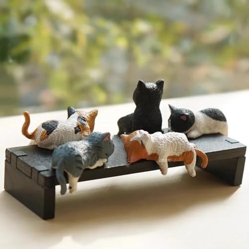 Mini Cute Cat Car Dashboard Accessories,Fun Car Rearview Mirror Dark color