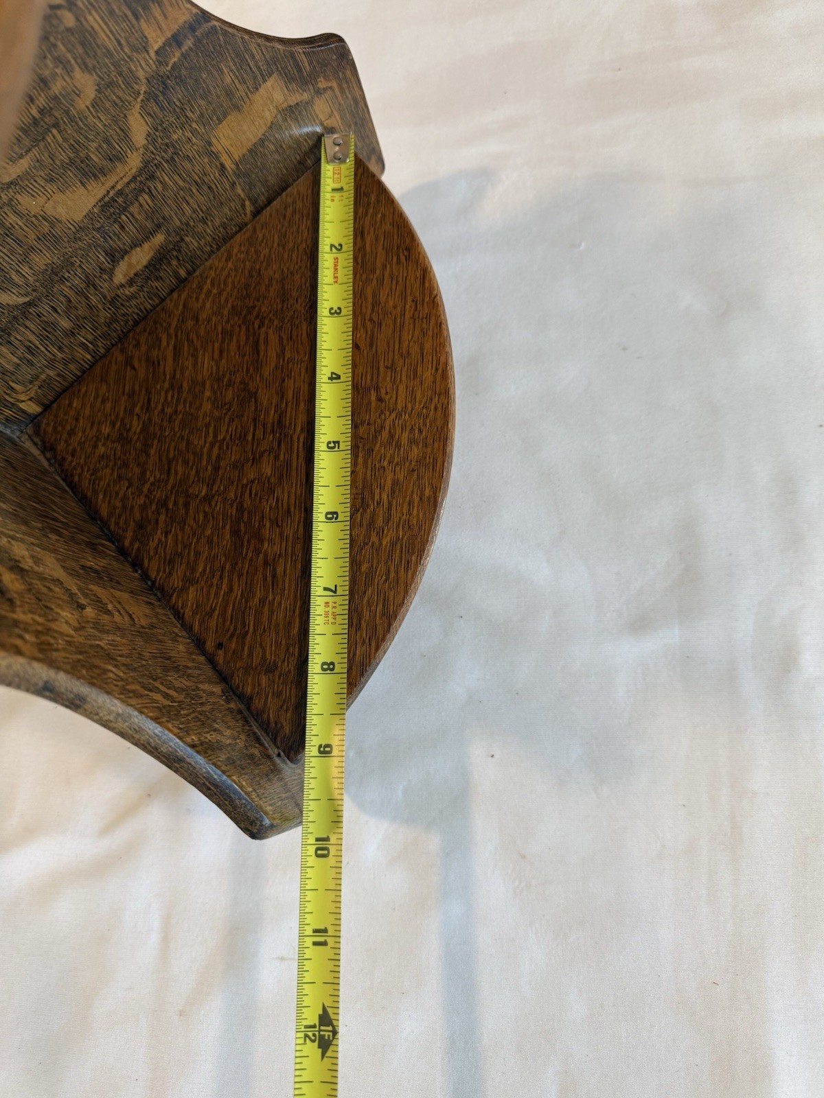 Vintage French Oak Corner Shelf 3 Tiers 20” Tall Cottagecore Farmhouse Decor