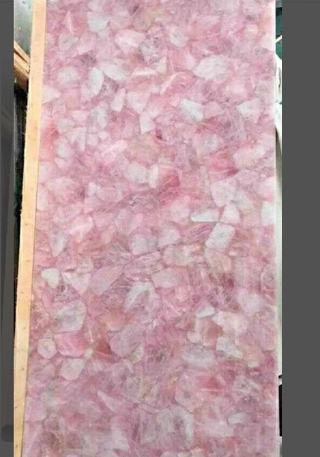 Rose Quartz Coffee Table Top for Office | 12 x 12 Inches Pink Stone Patio Table