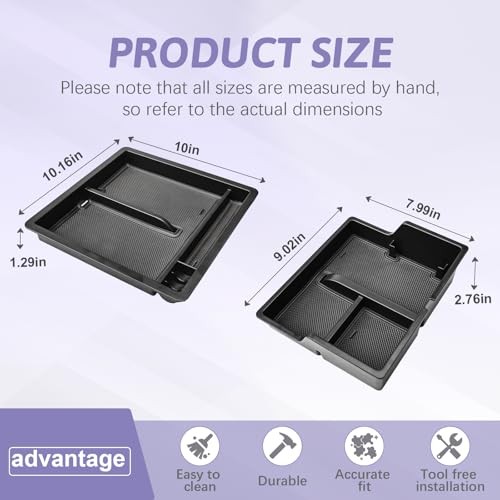Center Console Organizer Tray Compatible with 2024 2025 2026 Chevy Silverado