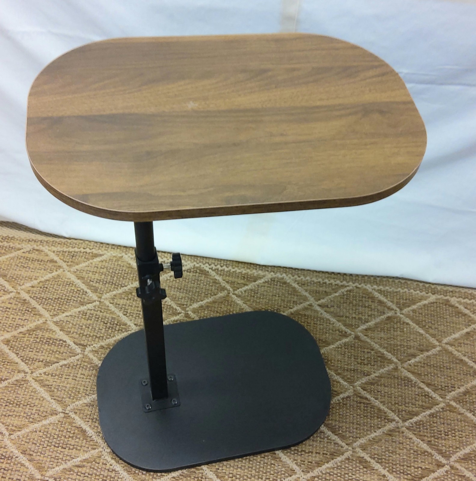 C Shaped End Table, Adjustable Height, 360° Swivel Couch Bed TV Tray End Table