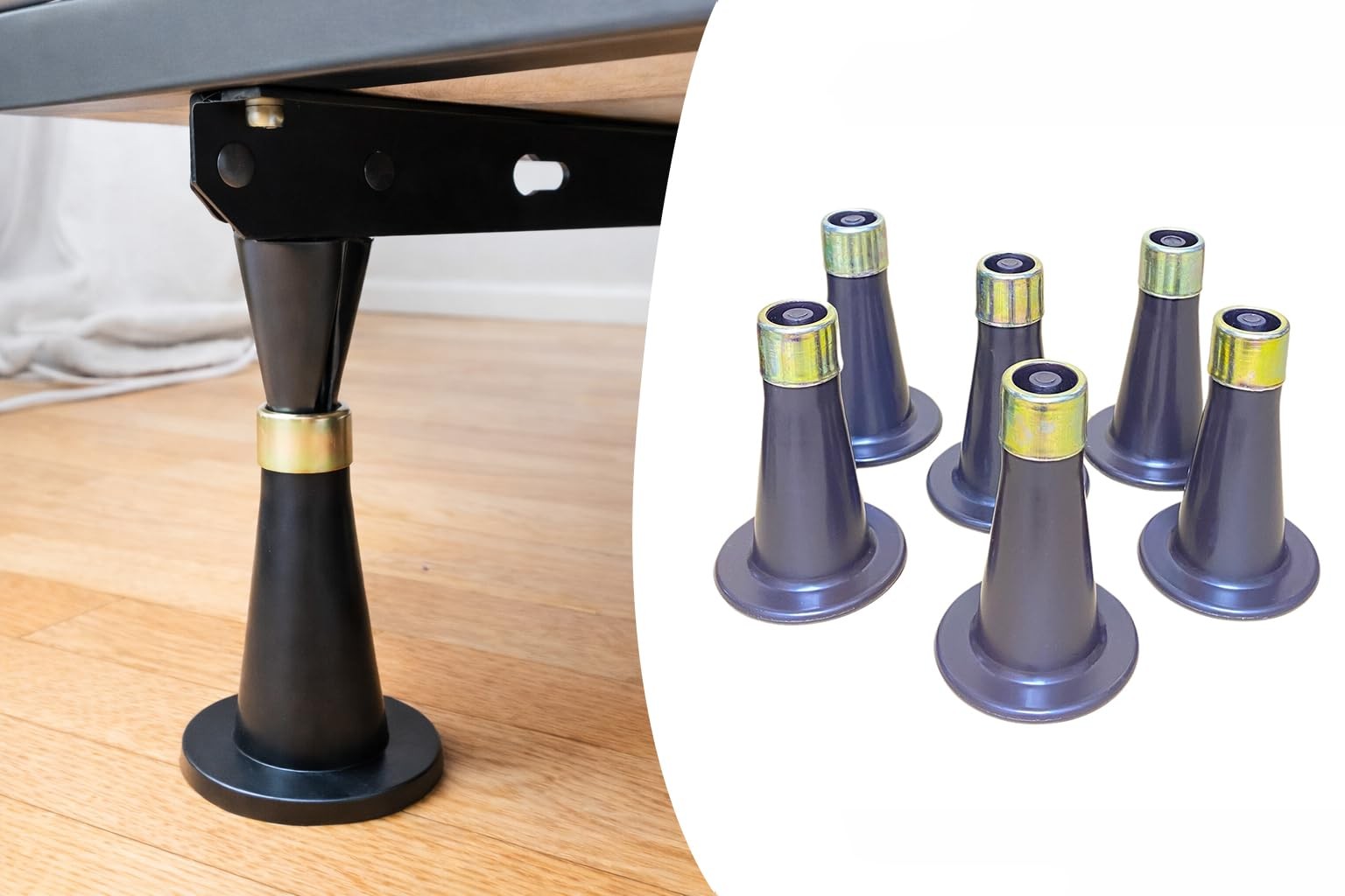 6PCS Heavy Duty Bed Frame Legs – Plastic Replacement Feet, Easy to Install