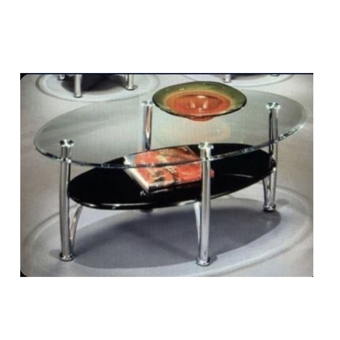 NEW Markdown! ADDTL 10% OFF – Stunning Dempsey Glass top and Chrome Coffee Table