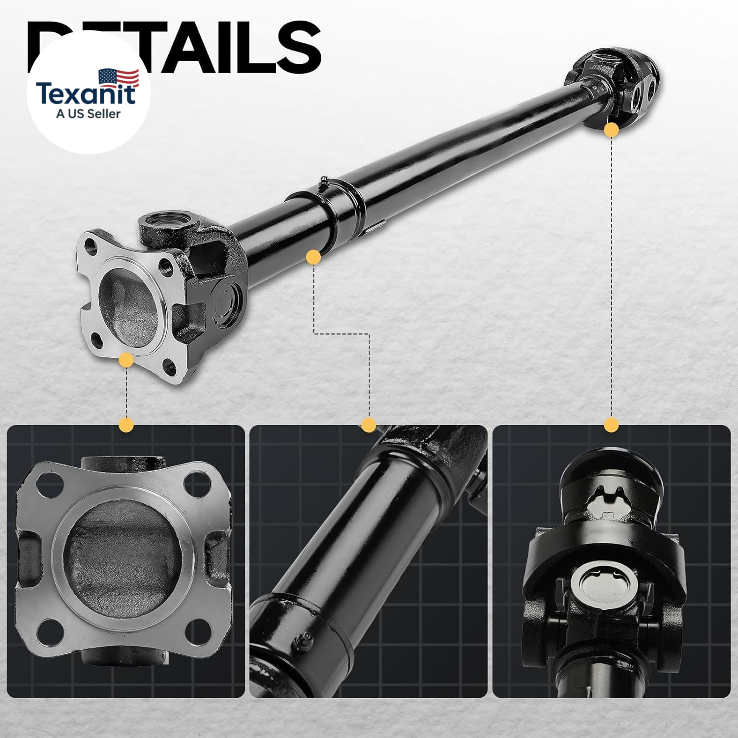 Upgrade Off-Road Front Drive Shaft Fit for Jeep Wrangler JK 2007-2017 3.0L/3.6L