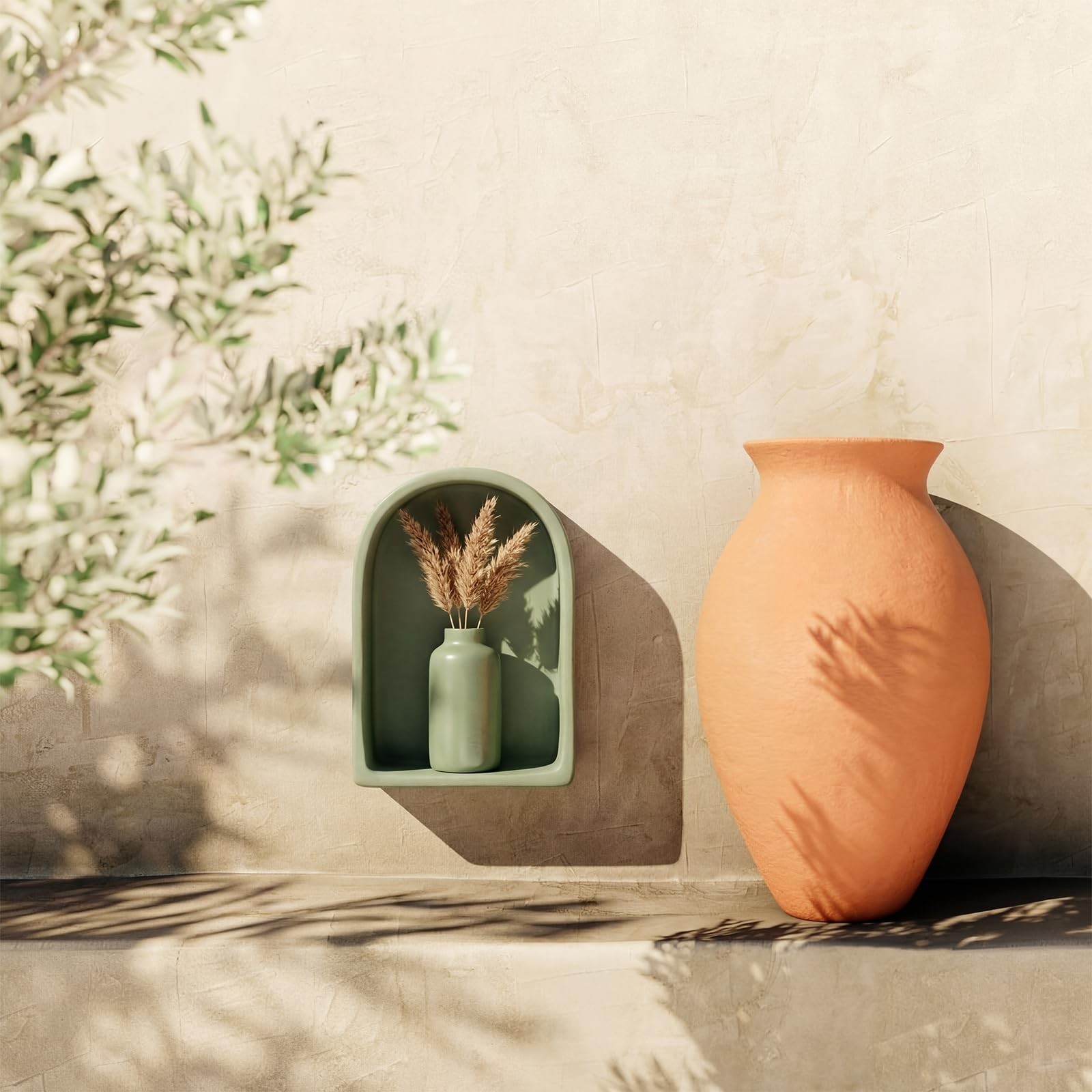 Pinkunn Nordic Arch Shelf 3.5 x 2.5 Inch Mini Ceramic Wall Cabinet Minimalist…
