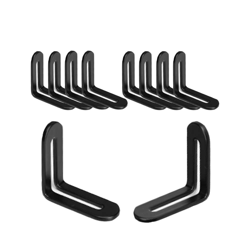 10 PCS 1 9/10 Inch Adjustable L-Shape Corner Brace Slotted Joint Bracket