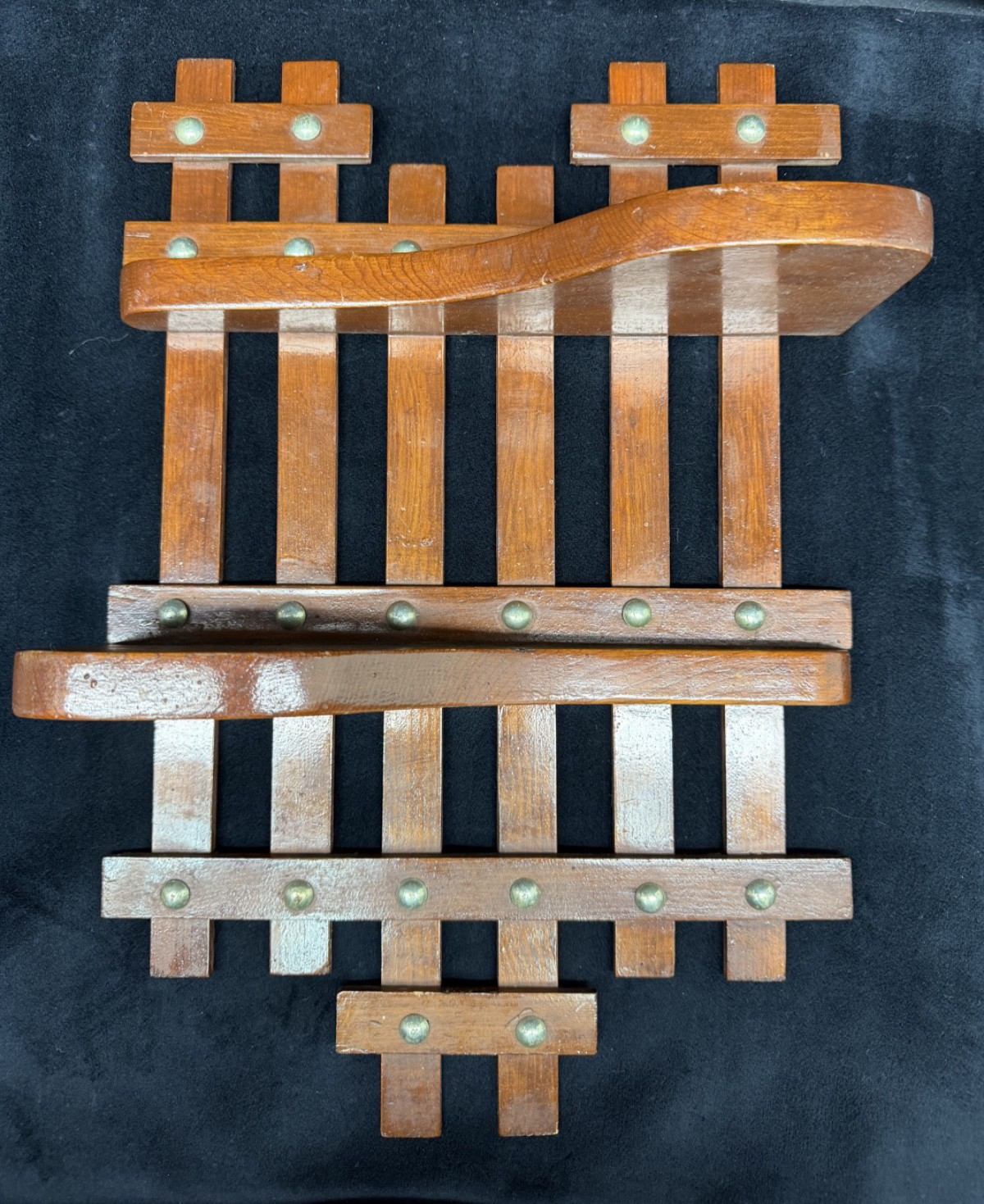 Unique Wooden Shelf Handmade Mission Style Boho Shelf OOAK Display Rack
