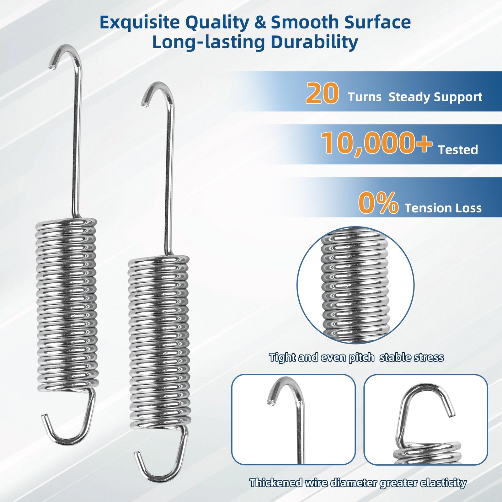2 Pack 4 1/2 Inch Recliner Spring Stainless Steel Tension Spring Heavy Duty R…
