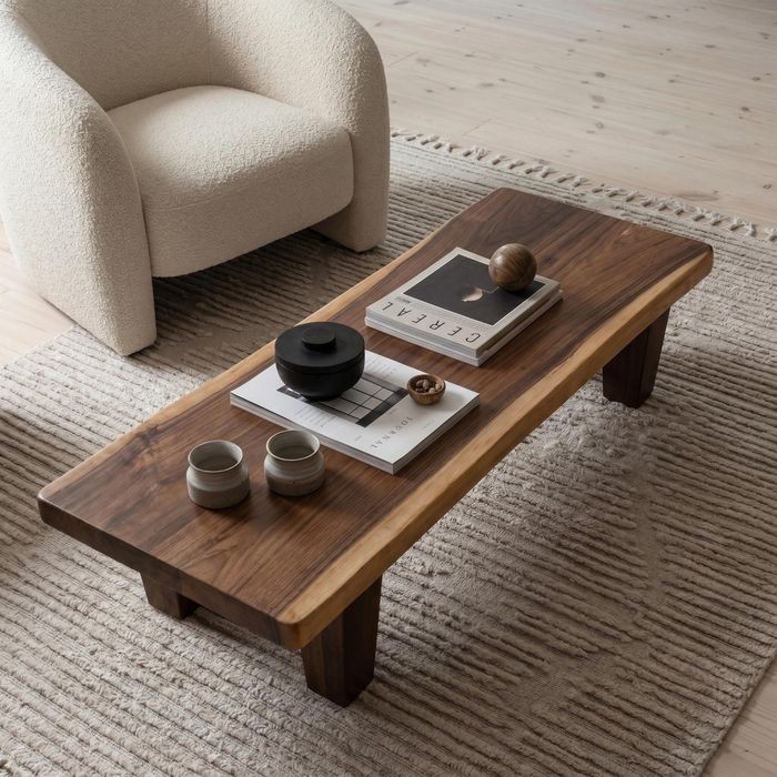 Live Edge Coffee Table – 20×50 Inches LE214 | Exotic Wooden Bench Table