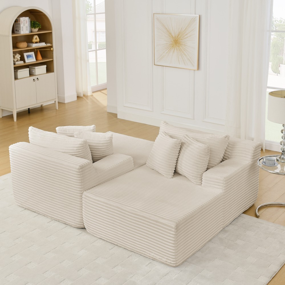 Velvet 2-Seater Sofa Chair, No Assembly Required, Lounge Chair for Living Room