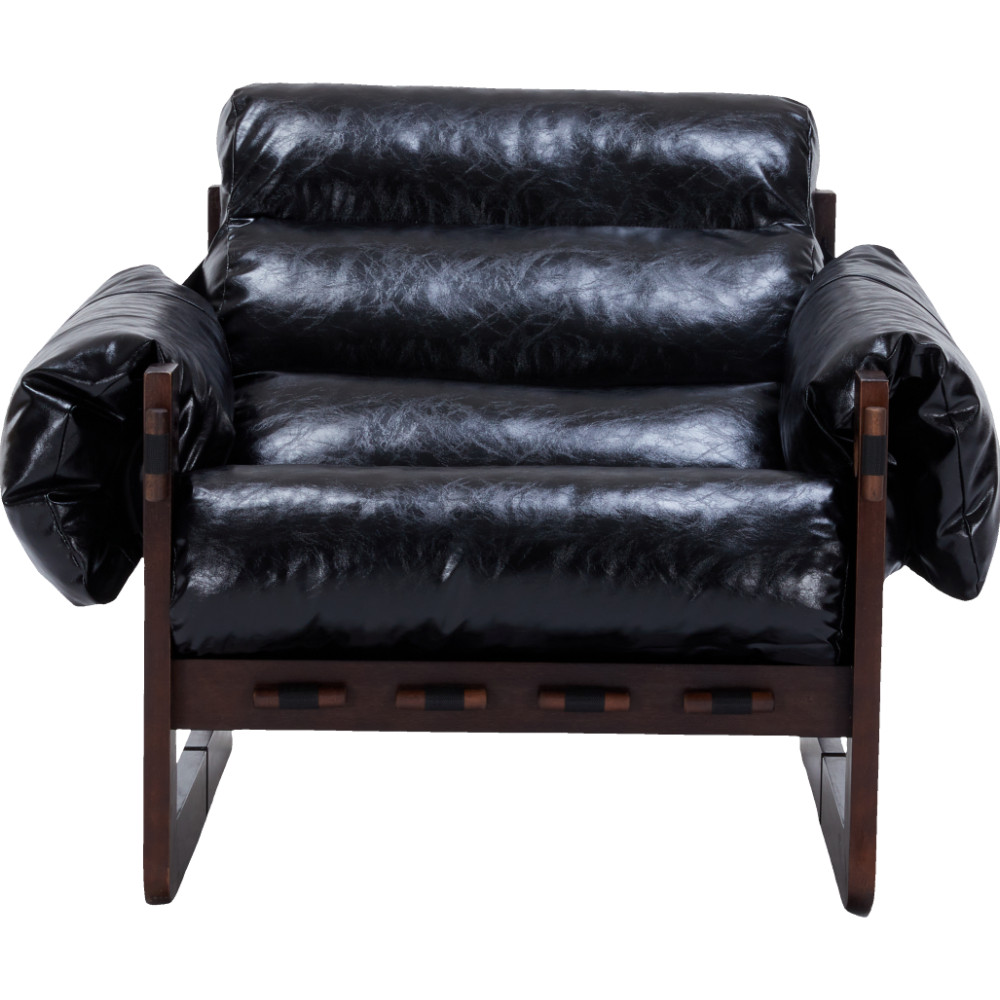 Medieval Modern Style Lounge Chair,removable Armrests,oil Wax Leather Sofa Chair