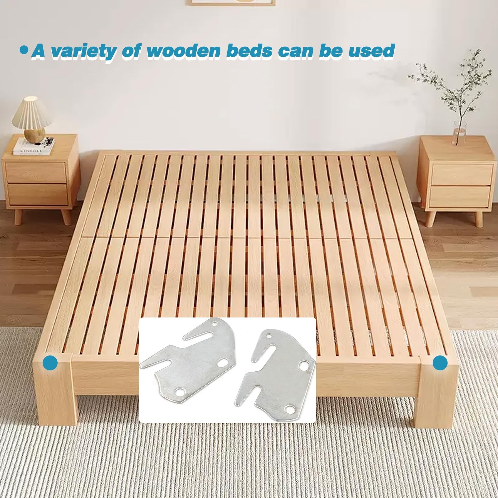 Bed Rail Brackets Bed Frame Hardware Brackets Wood Bed Rail Hook Plates Bed R…
