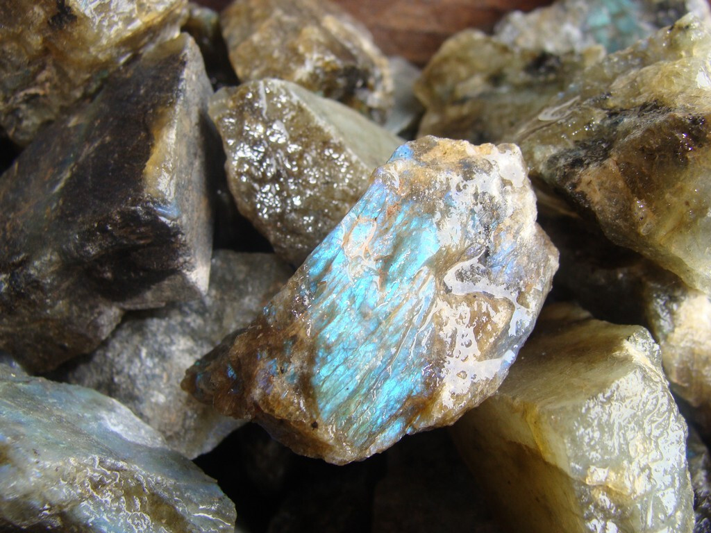 Natural Labradorite Dining Table, Iridescent Gemstone Tabletop, Luxury Crystal