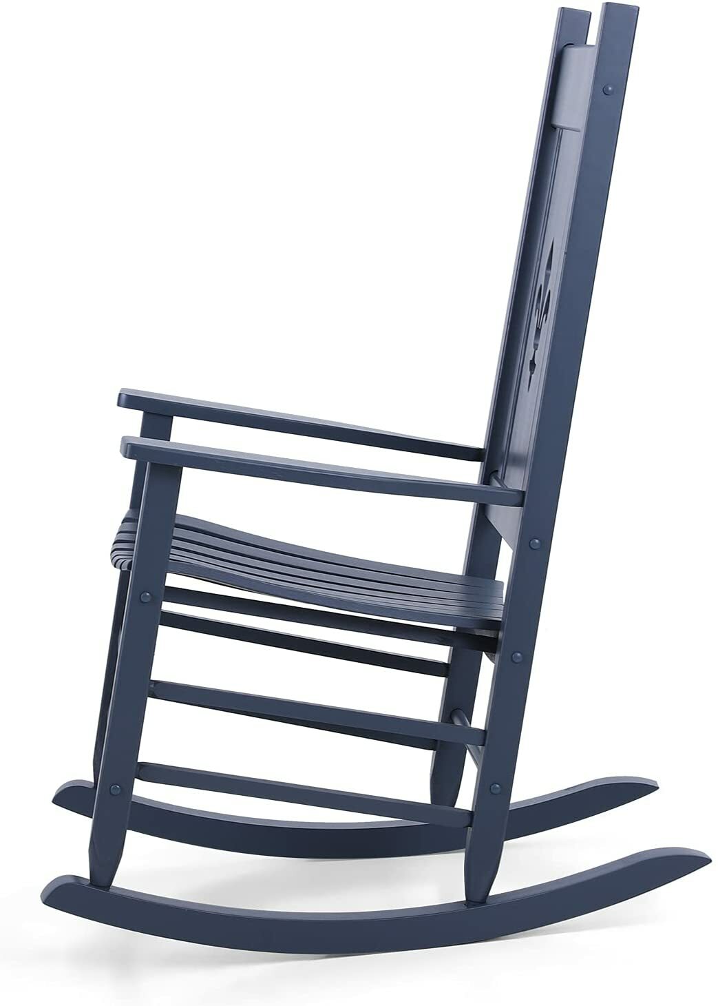 Wood Rocking Chair Traditional Porch Rocker for Outdoor Indoor Porch Patio Yard