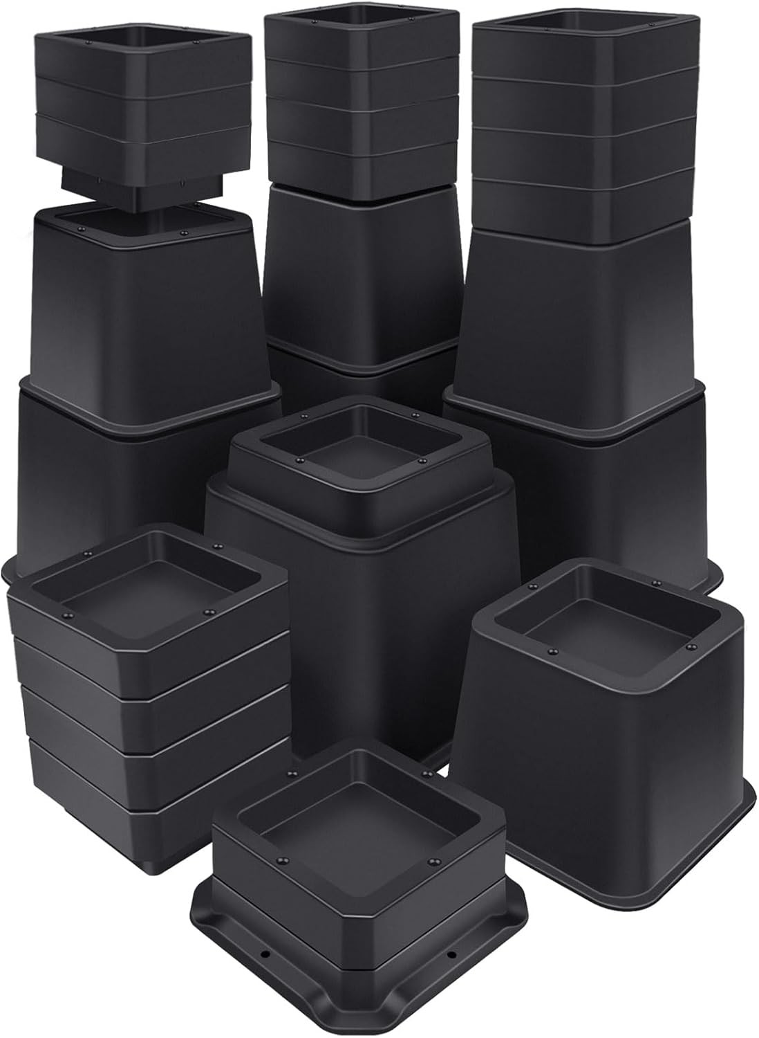 Bed Risers 12 inch Heavy Duty,Elevation in Heights 1,2,3,4,5,6,7,8,9,10,11,12