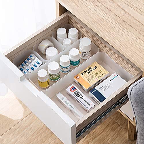 5 Pcs Drawer Organizer Tray Storage Box for Bedroom Nightstand Drawer 5pcs