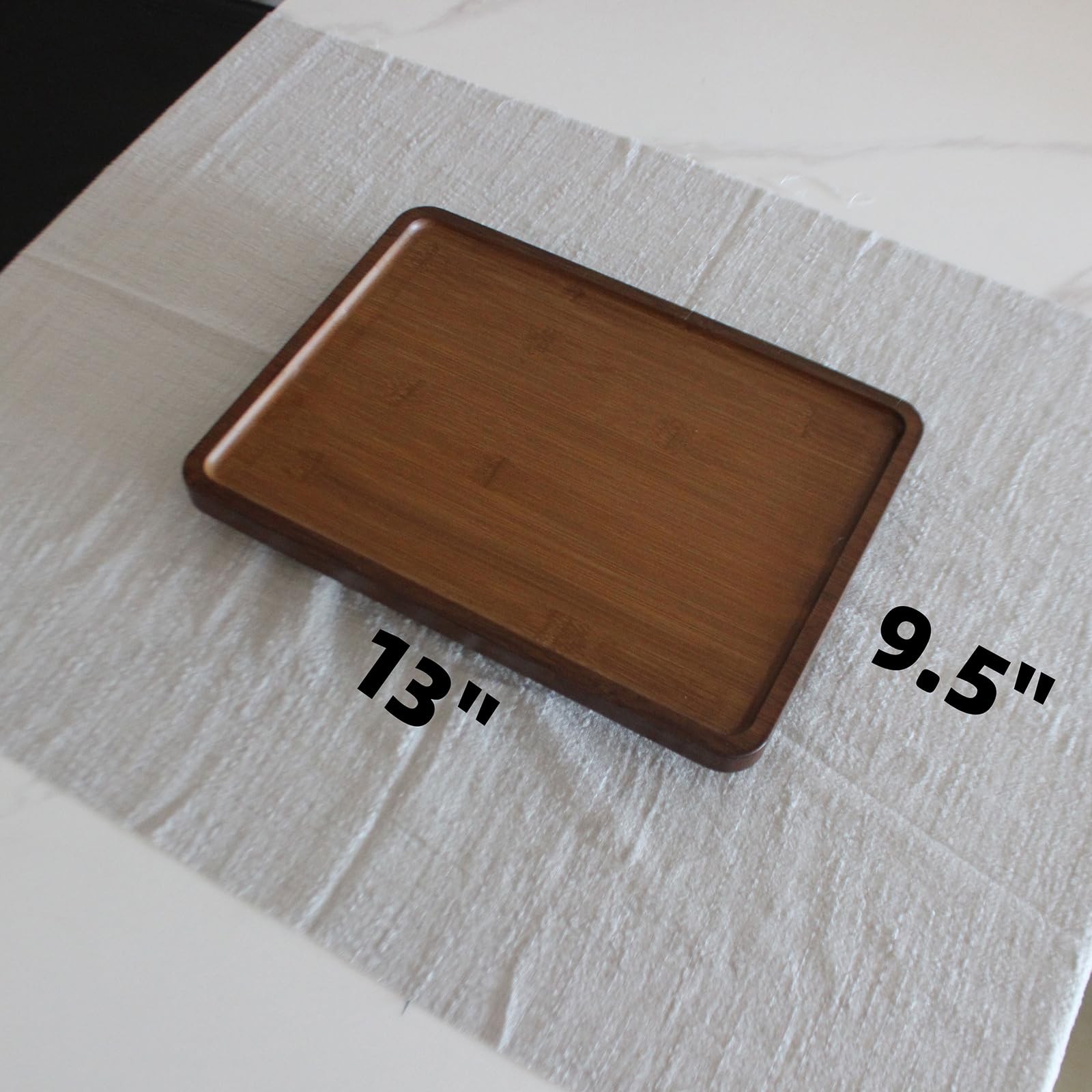 Sofa Arm Tray Table, Foldable Clip-on Side Table, Wide Couch Cup Holder (Brown)