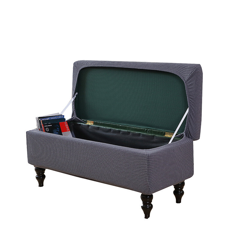 Storage Ottoman Cover Footrest Slipcovers Bench Stool Cover Protection