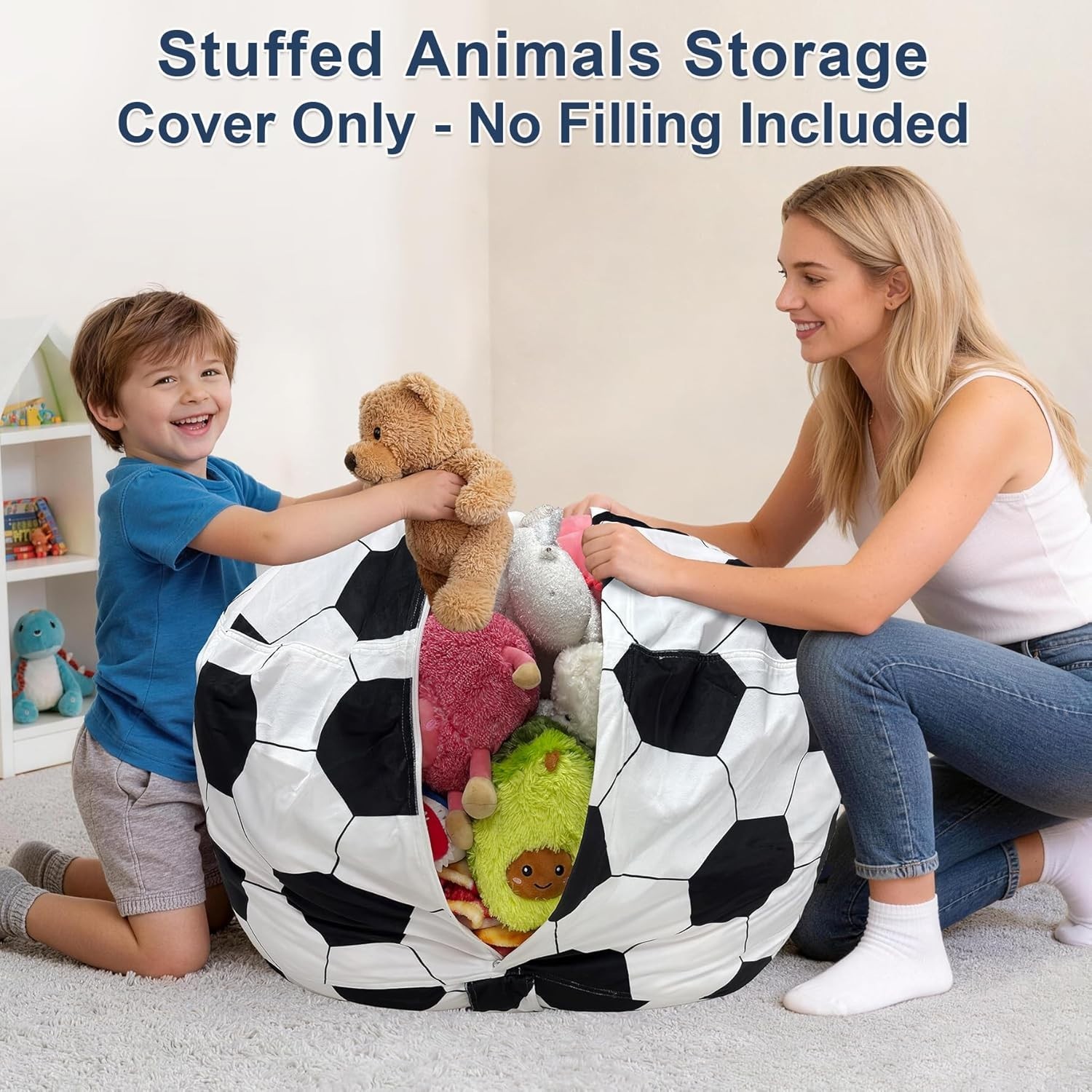 Fun and Functional Velvet Ball Storage Bean Bag – Perfect Kids Seating Solution