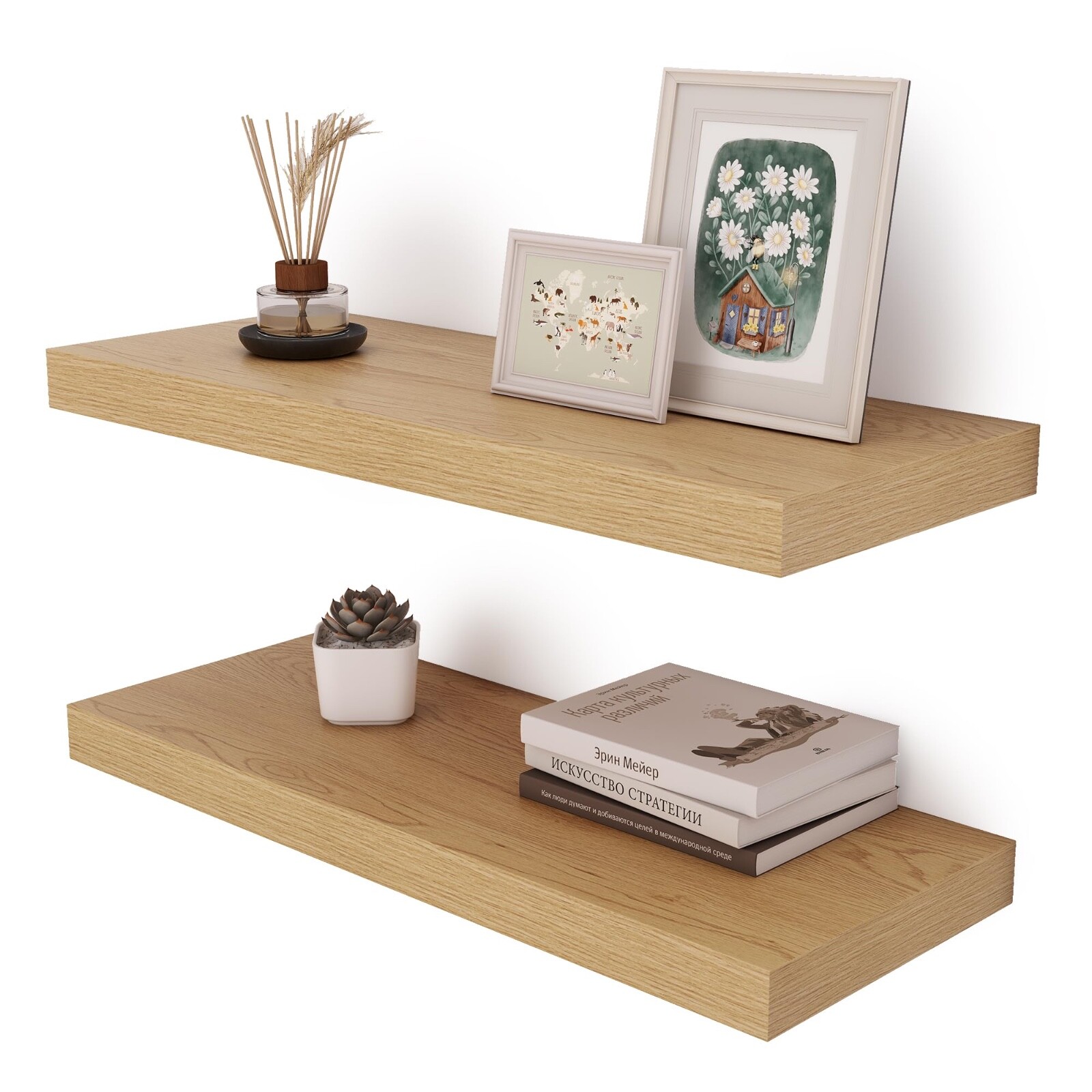 12 Inch Deep Floating Shelves | 30W X 12D Floating Shelves Set of Two