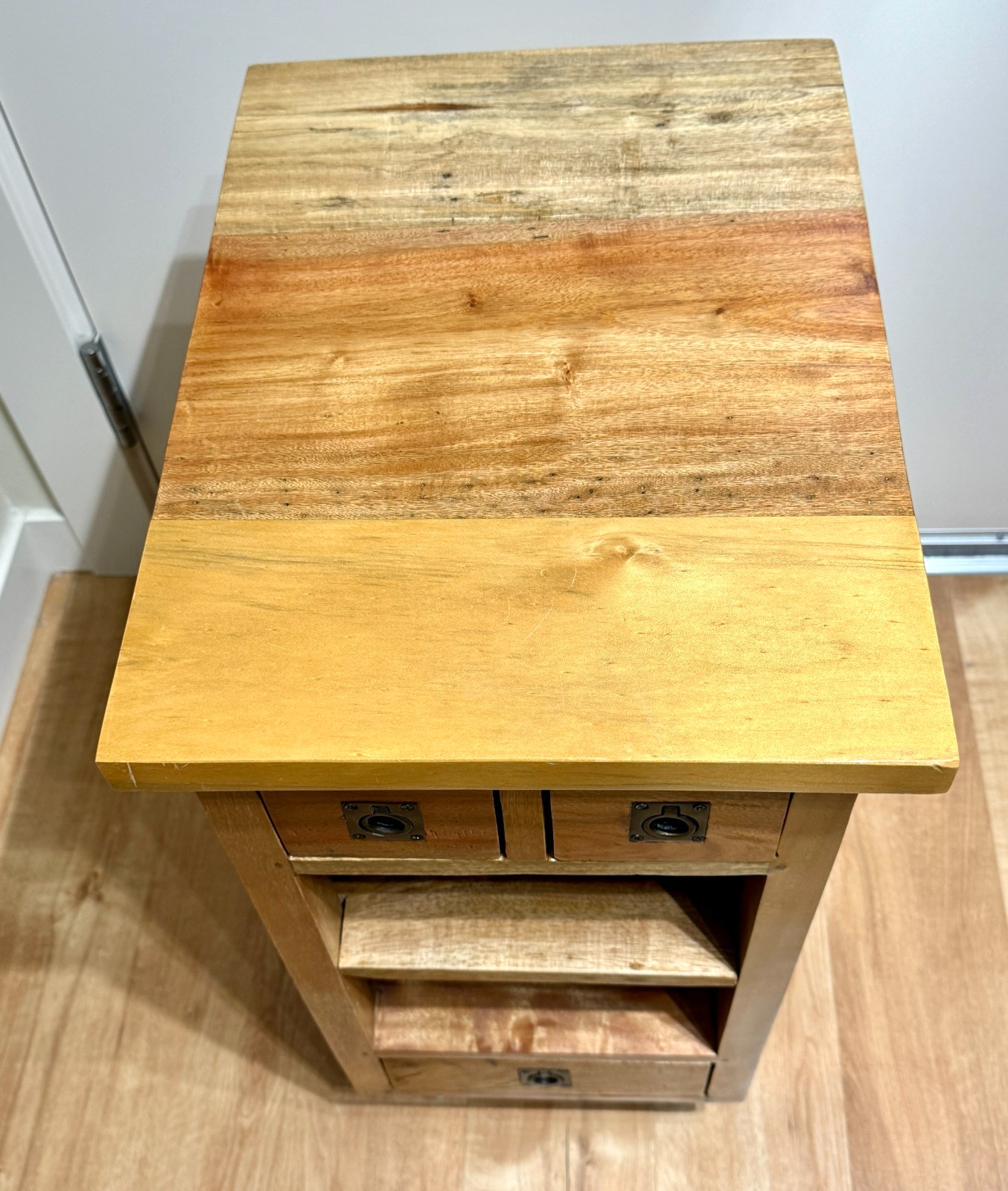 “Tropical Salvage Gili Meno” Side Table Made of Exotic Tropical Wood #647