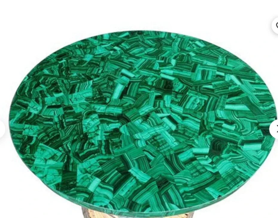 marble table top coffee center inlay decor home green malachite antique