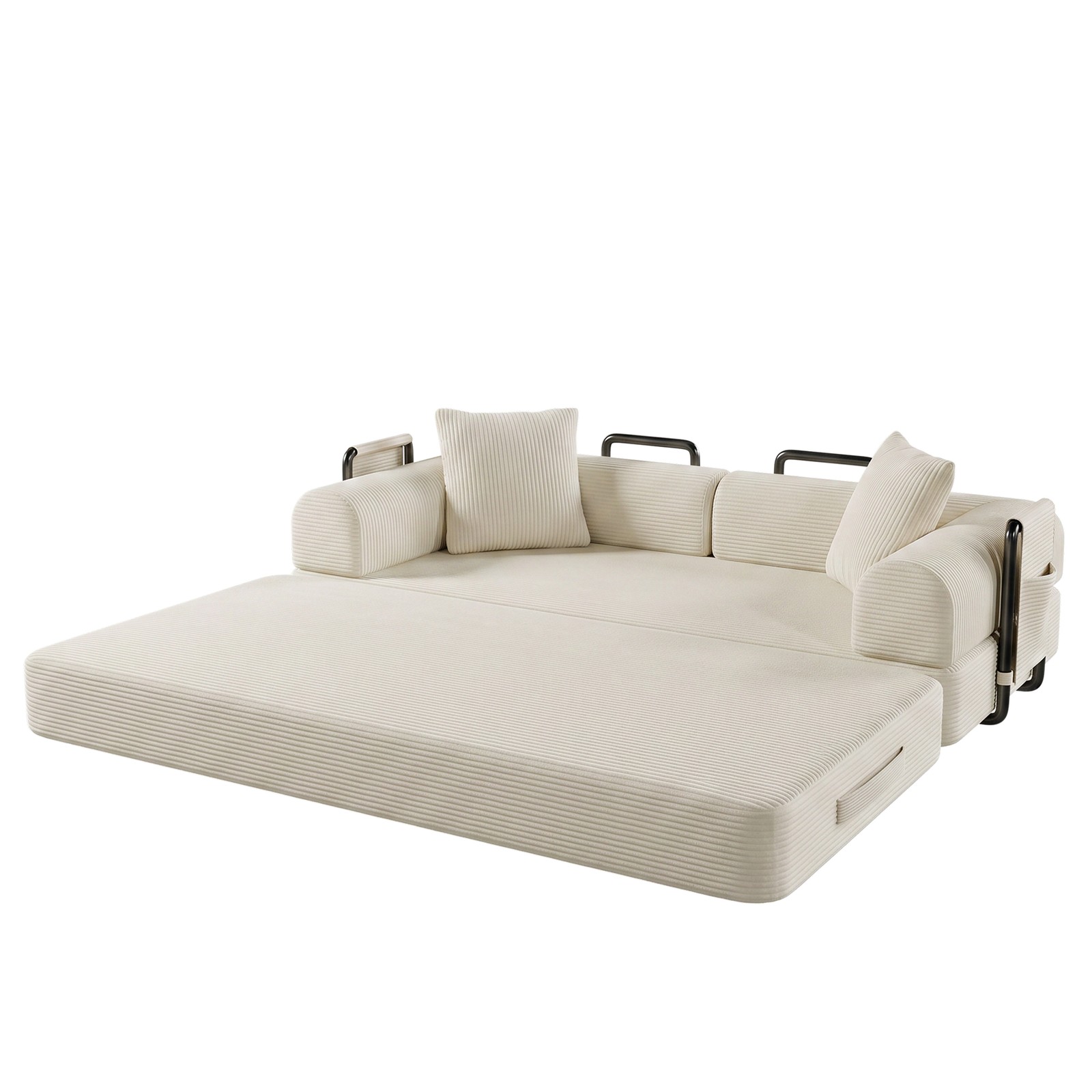5-in-1 Folding Convertible Sofa Bed,Pull Out Bed Futon Sleeper Sofa No Assembly