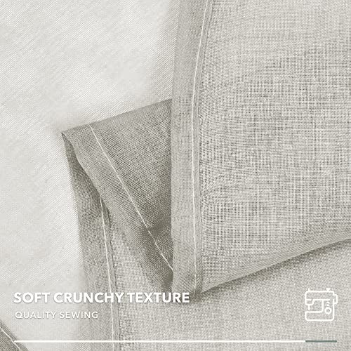 Deconovo Sheer Curtains Voile Rod 52″W x 108″L – Pack of 2 – Light Grey