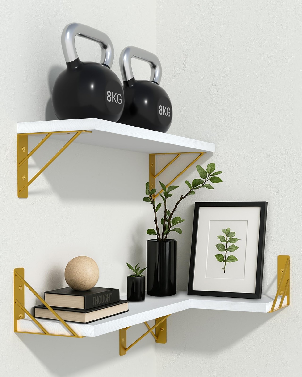 Wall Shelves for Bedroom Decor, Floating Wall Shelves for Living Room Kitchen…