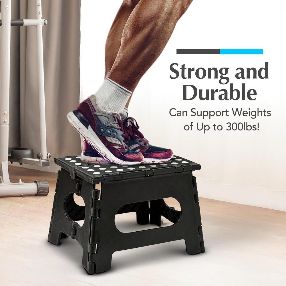 Folding Step Stool – Sturdy Enough Collapsible Stool to Support Adults – Opens