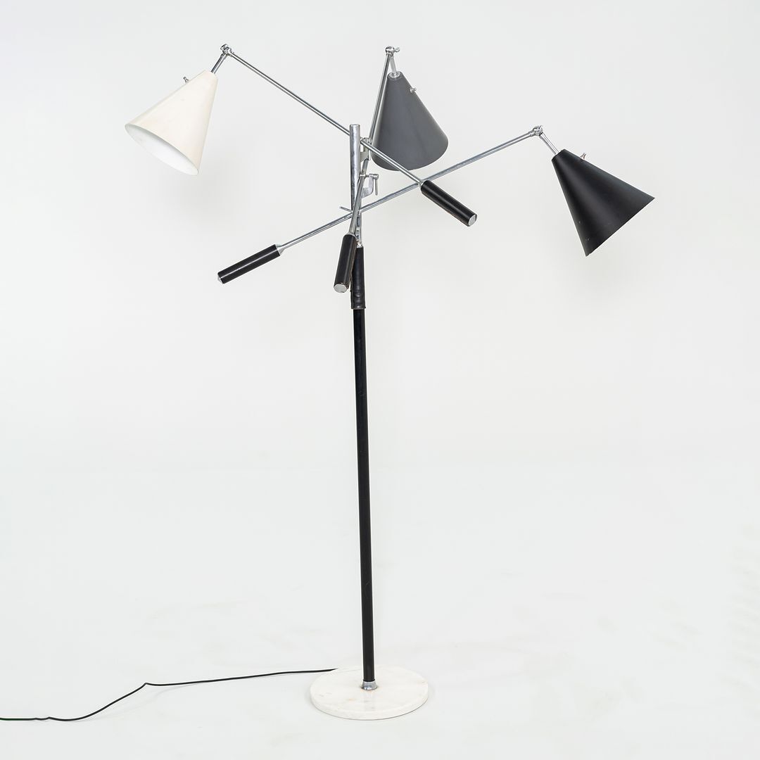 1960s Triennale Floor Lamp Attributed to Angelo Lelli for Arredoluce 82in Height