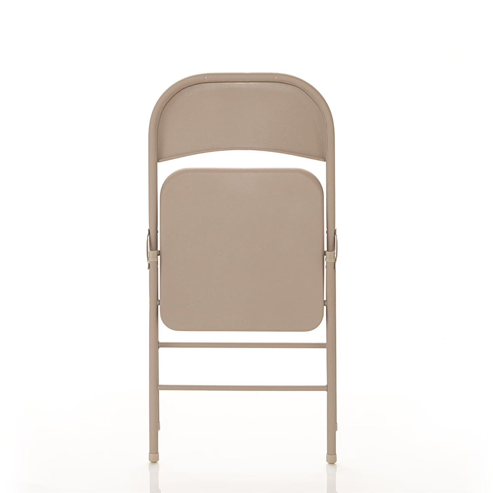 4 Pack Mainstays All-Steel Metal Folding Chair, Beige, Heavy Duty, Portable NEW!