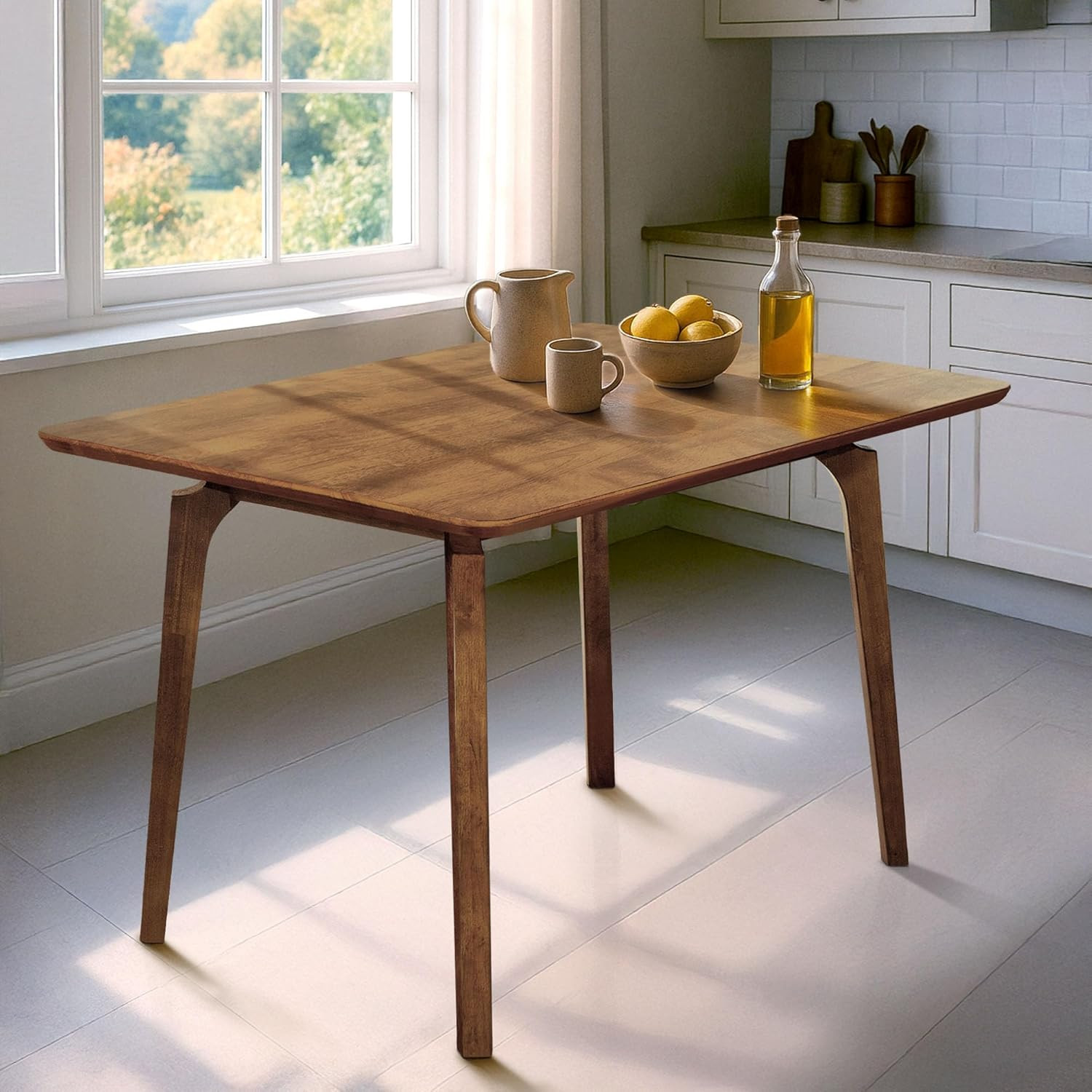 Acacia Verve 48″ Solid Wood Dining Table for 4 – Modern Rustic Design