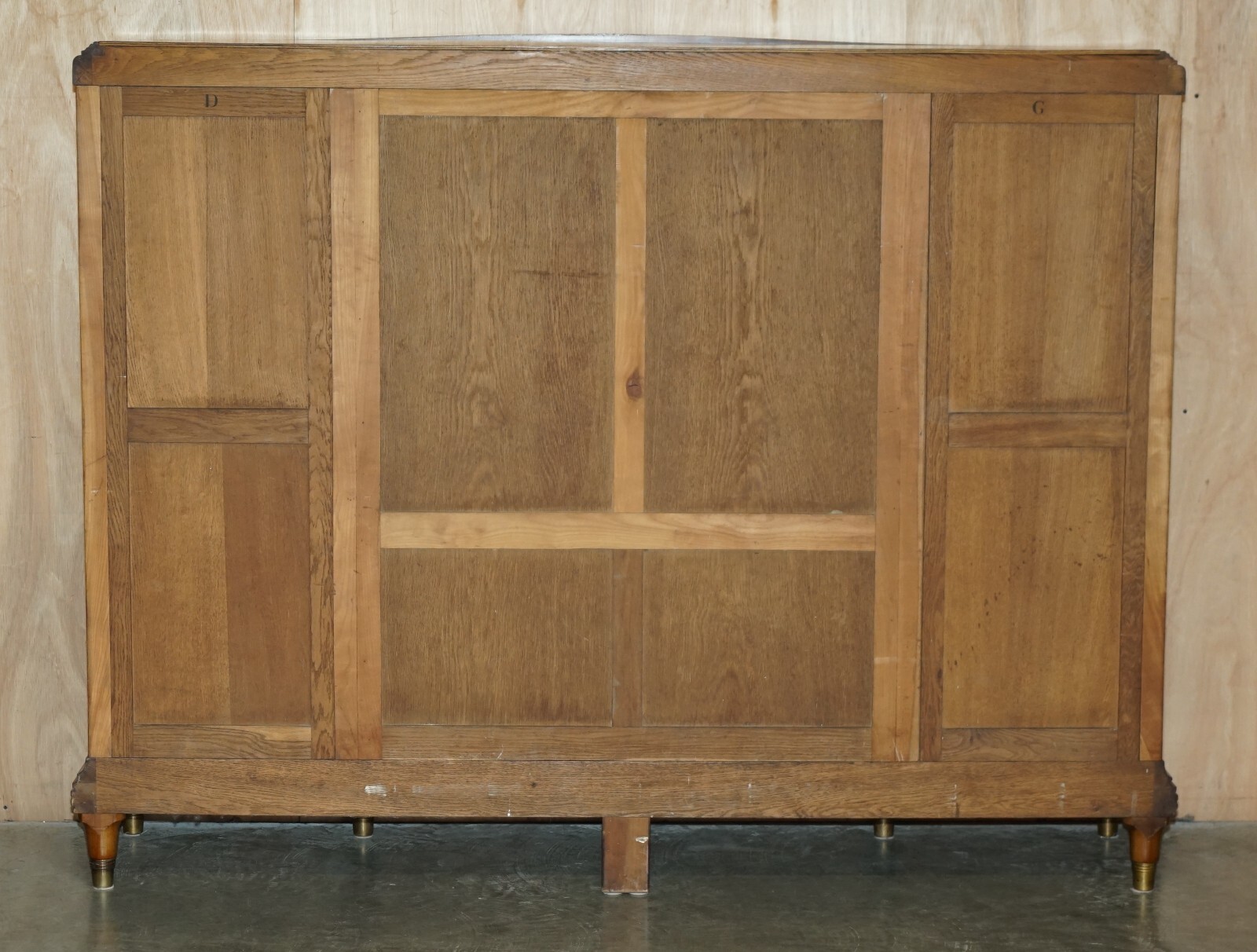 FRENCH LEON JALLOT ART NOUVEAU BURR WALNUT BOOKCASE CABINET CUPBOARDS PART SUITE