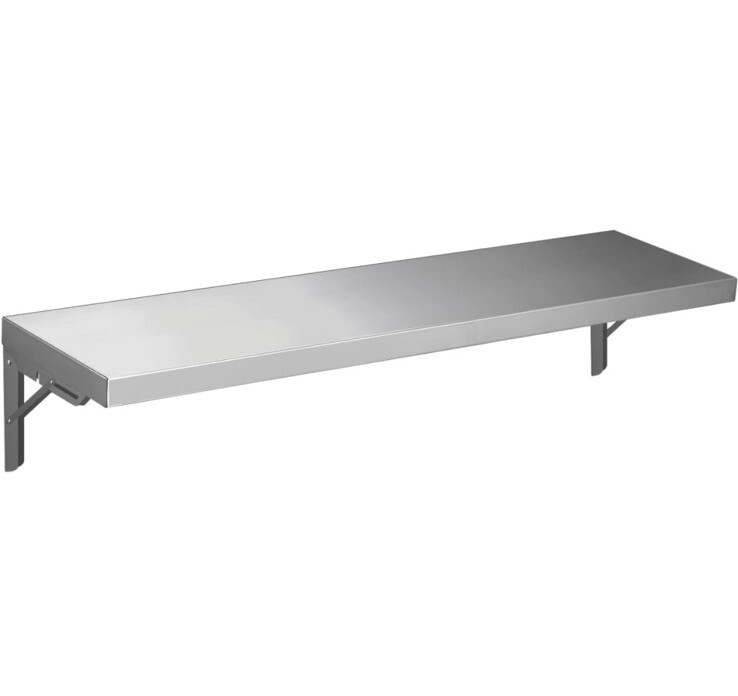 Stainless Steel Folding Drop Down Concession Wall Shelf 12”x72”