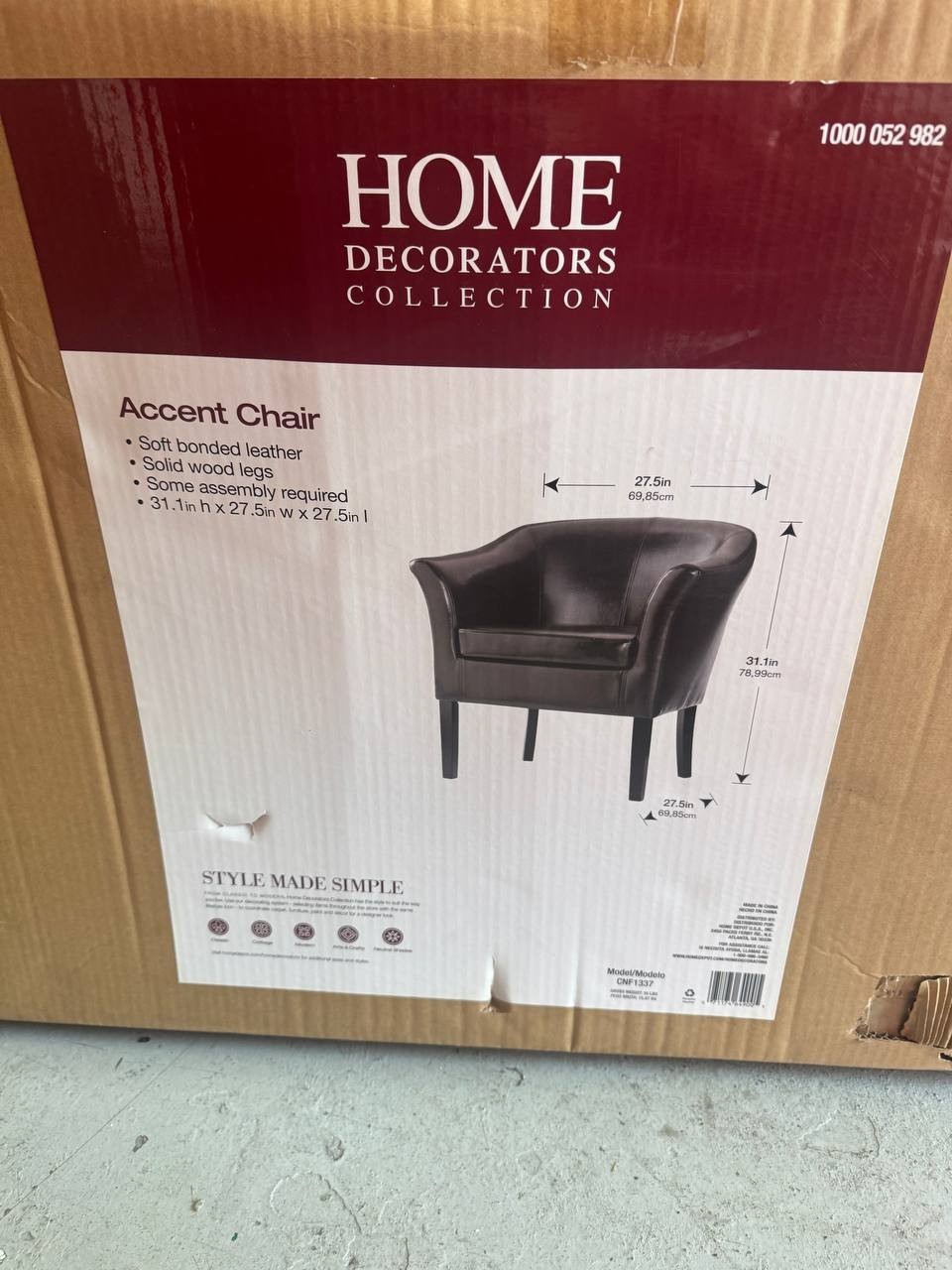 Home Decorators Collection Leather Accent Chair