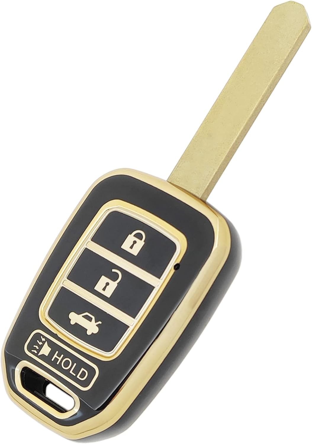 Soft TPU Protector Key Fob Cover Case fit for 2016-2017 Accord 20 Color: Black