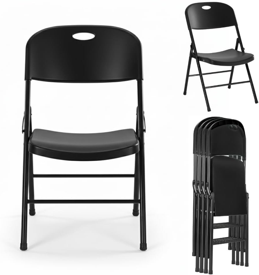 Heavy Duty Plastic Folding Chair for Events, Party, Wedding – 450lb Weight Limit