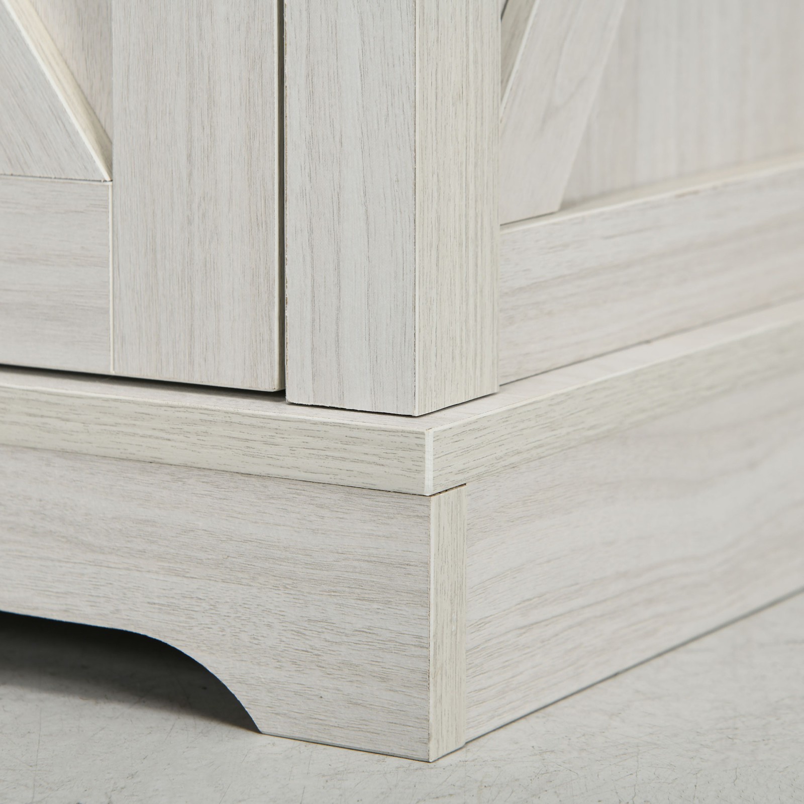 HOMCOM End Table with Charging Station and USB Ports Distressed White