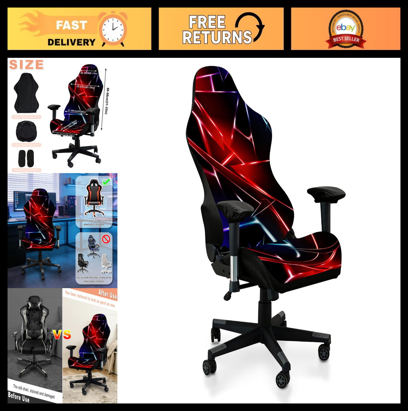 3D Printed Gaming Chair Covers – Soft, Scratch Resistant, Stretchable, Easy Inst