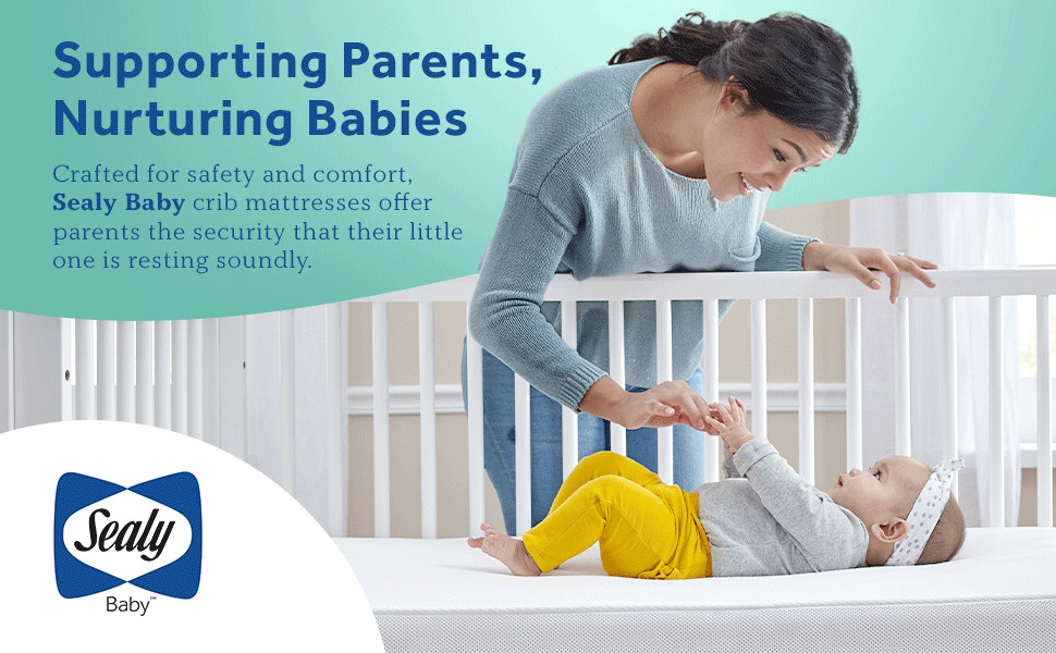 Sealy Baby SafetyCase Breathable Waterproof Crib Mattr Protector Pad,