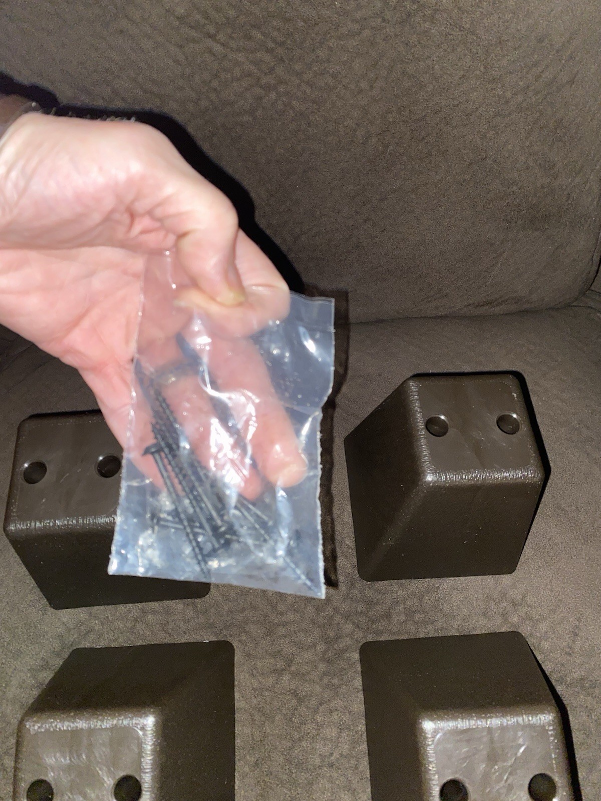 12 Risers For Couch Legs, Chairs, or Ottoman. Hardware included! NEW!