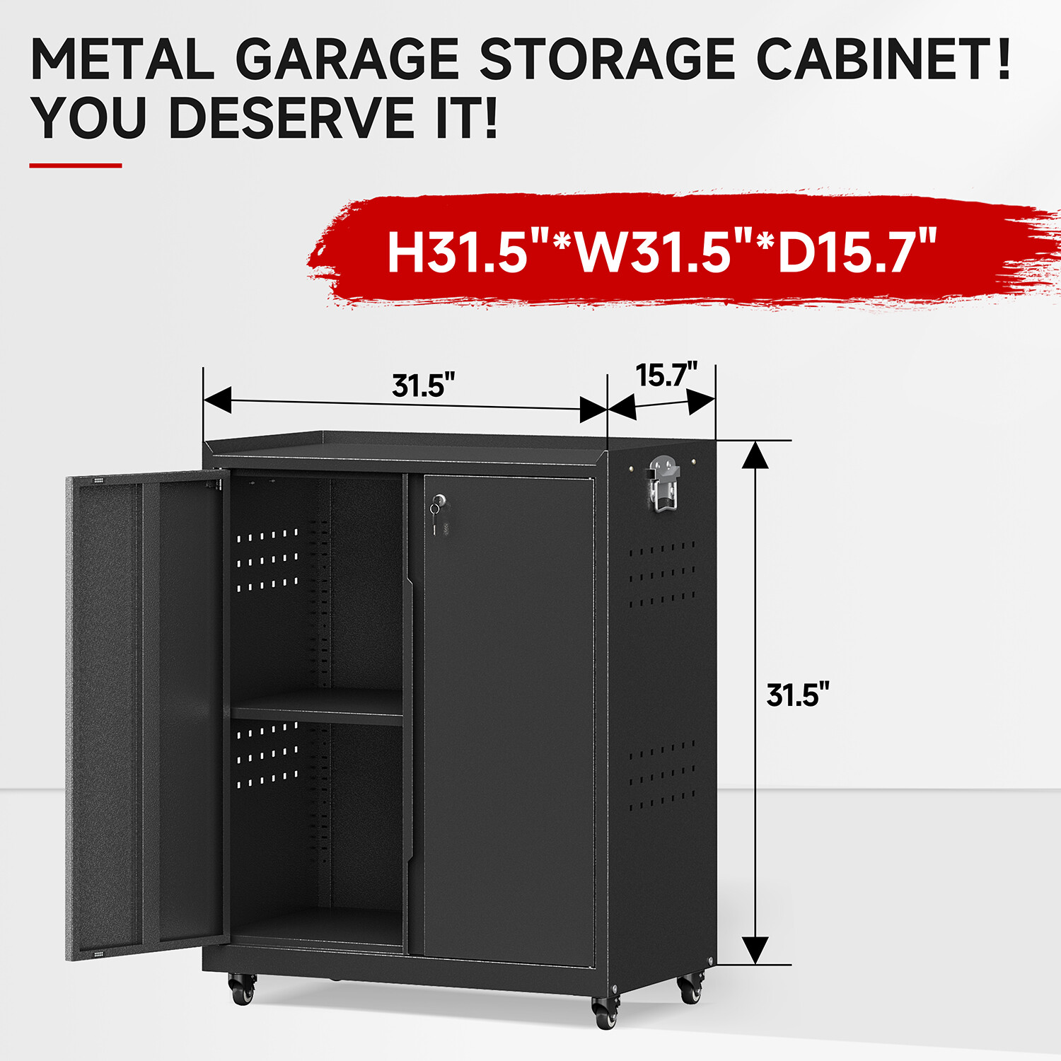 8 Pcs Garage Storage Cabinet System Garage Workshop Set Rolling Tool Cabinet New