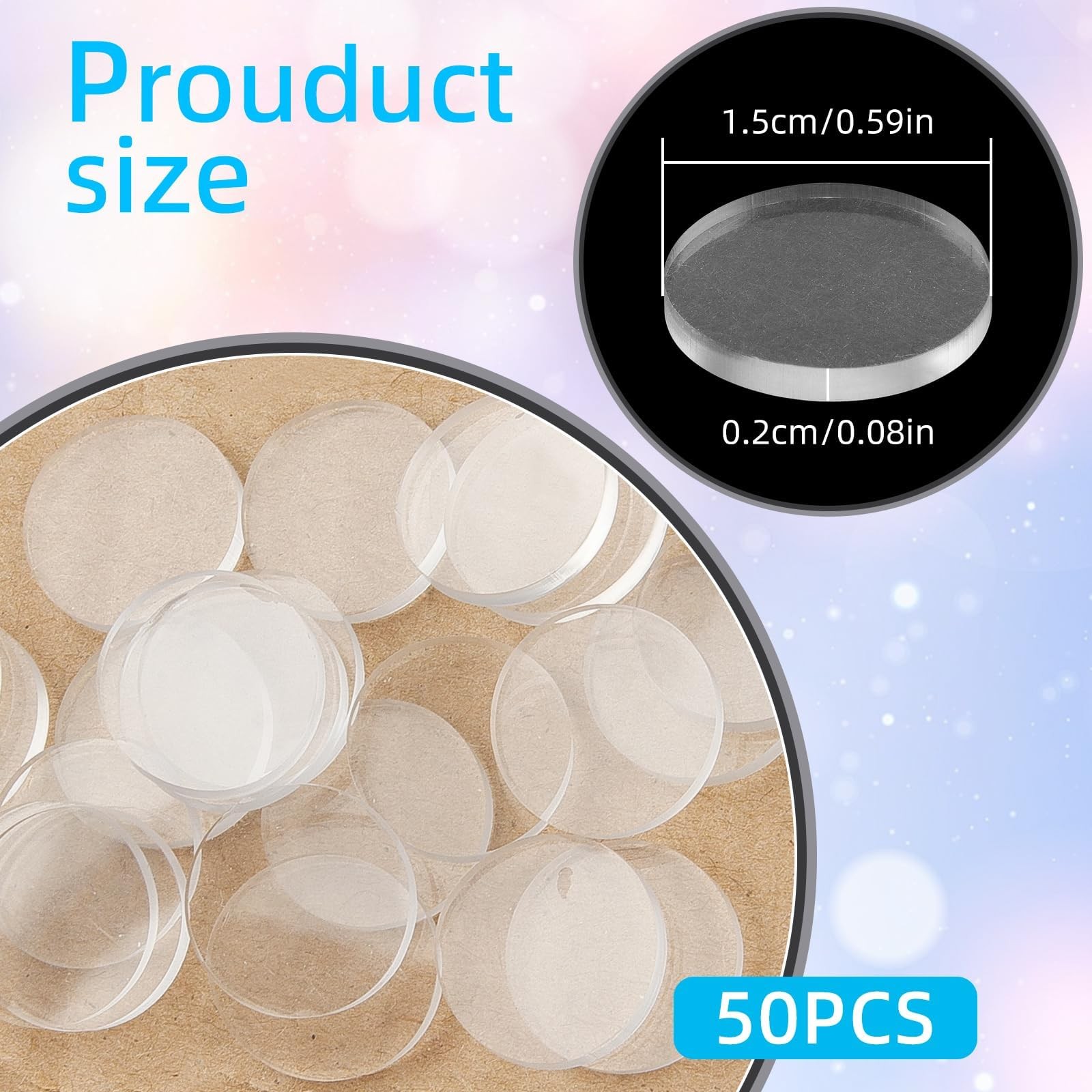 Glass Table Top Anti Slip Pads, 50 Pcs Glass Table Top Bumpers, Clear Rubber …