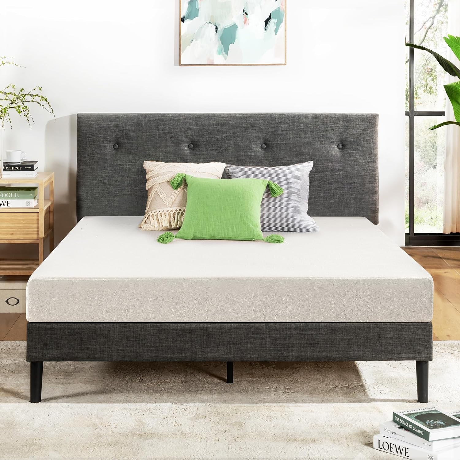 Price Mattress 6 Inch Queen Short Mattress For RV Camper, Green Tea Memory Foam