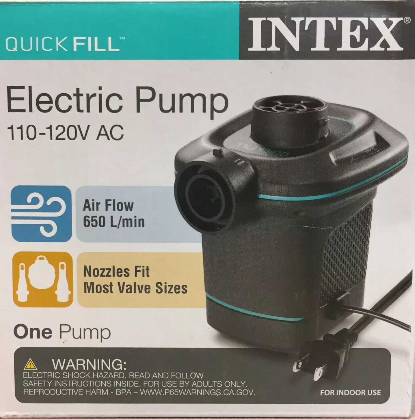 Intex 66639E Pool Pump 5.5 in. H x 5.375 in. W x 5.375 in. L