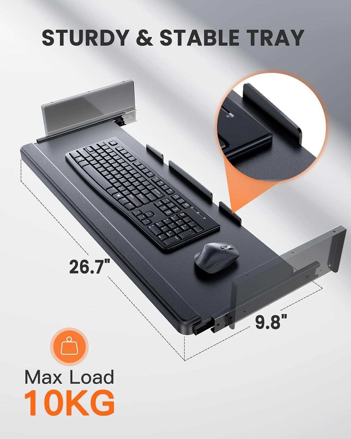 Electric Standing Desk with Keyboard Tray, 55×28 Inches Adjustable Height Sit