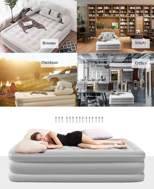 Foldable King Size Sofa Air Bed Mattress Portable Conch For Outdoor Indoor